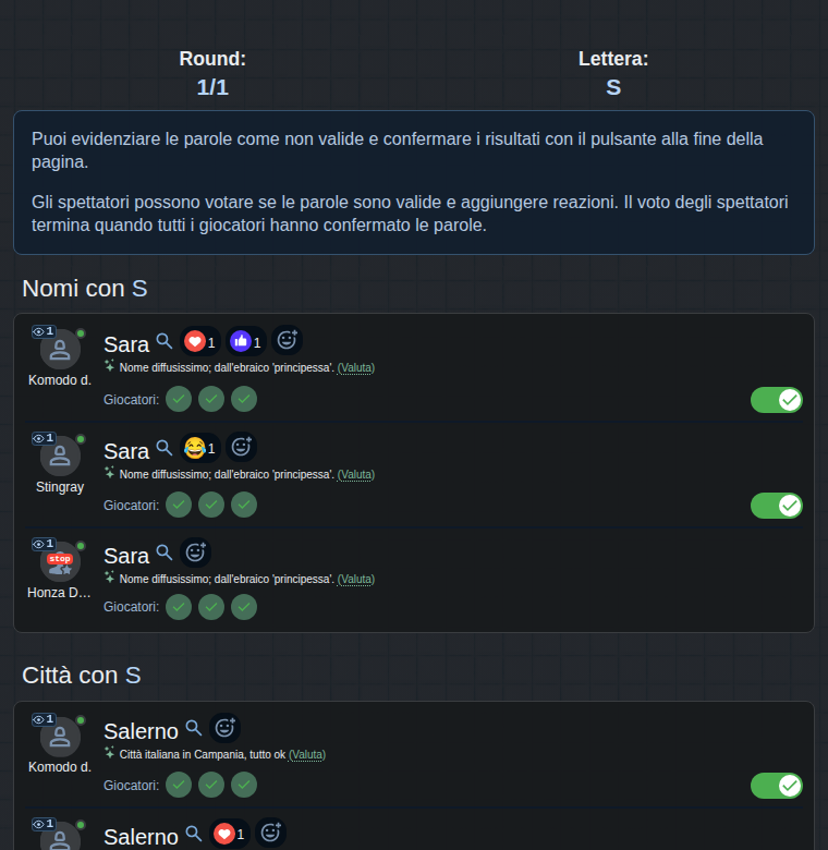 Valutazione delle parole