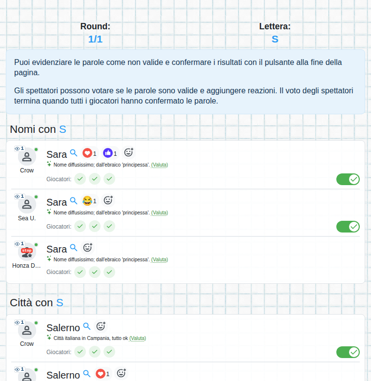 Valutazione delle parole